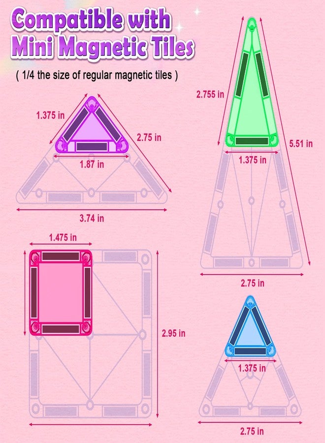 كودو مجموعة مكعبات مغناطيسية صغيرة للسفر للأطفال، ألعاب بناء مغناطيسية، ضرورية لرياض الأطفال، ألعاب مونتيسوري التعليمية الحسية الخارجية للأطفال الصغار من عمر 3 سنوات فما فوق، هدية عيد ميلاد للبنات والأولاد - Image 5